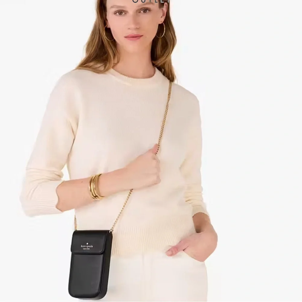 👜🆕👜 Kate Spade Madison Black Crossbody Bag With Gold Chain